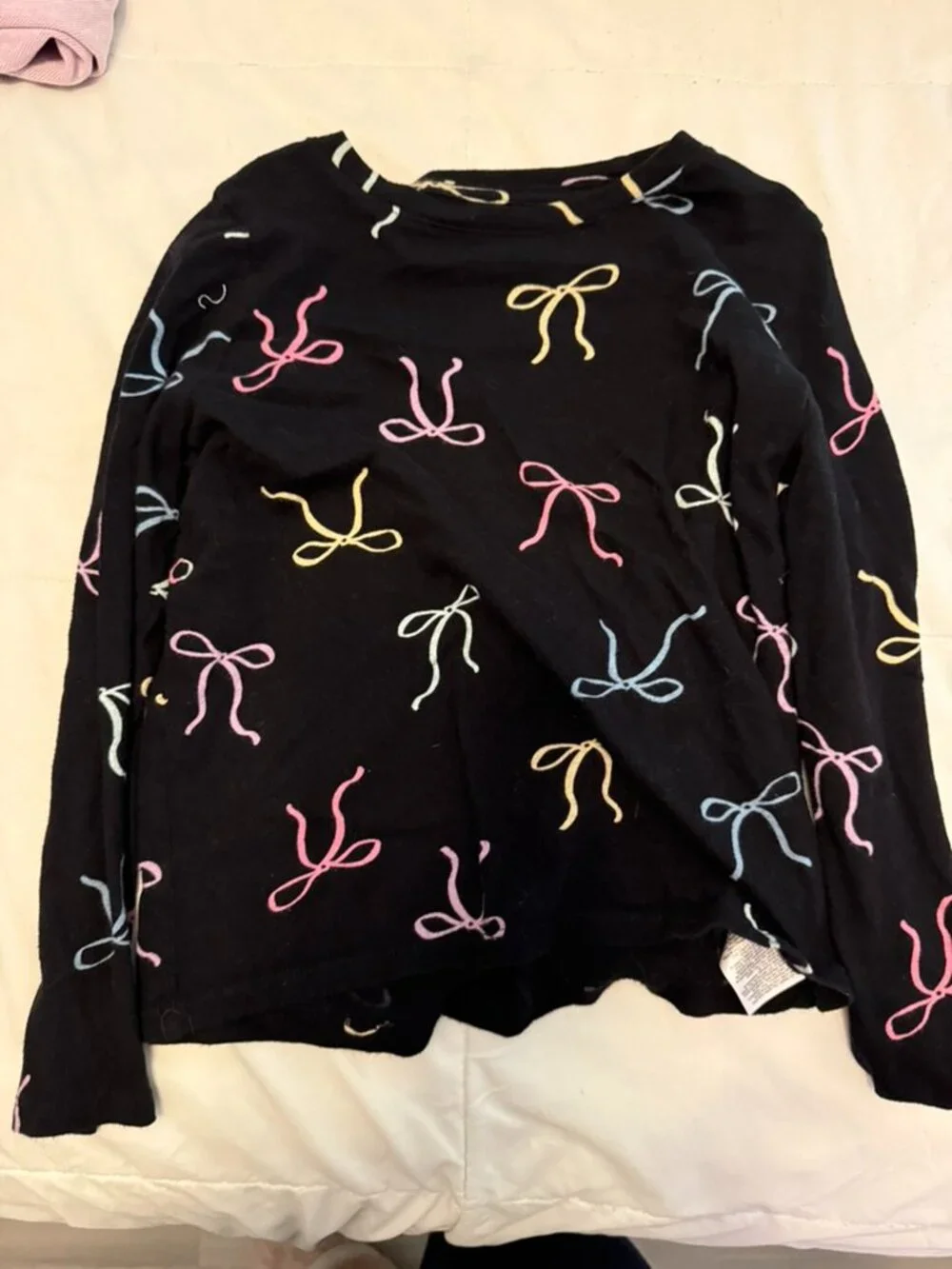 Bow long sleeve girls